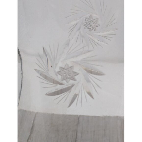 Vintage Starburst Star 44 ounces Glass Clear Crystal Pitcher 10" - Picture 3 of 8